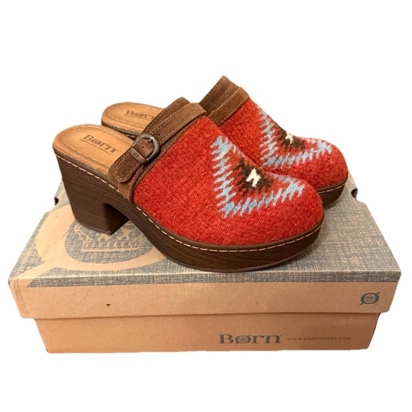BORN CARMEN CLOGS Women’s Size 11 Terracotta 3279-16 NEW IN BOX - Picture 2 of 12
